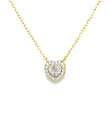 14KT YELLOW GOLD DIAMOND HEART NECKLACE