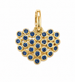 14KT GOLD BLUE SAPPHIRE HEART PENDANT