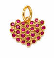 14KT GOLD RUBY HEART PENDANT