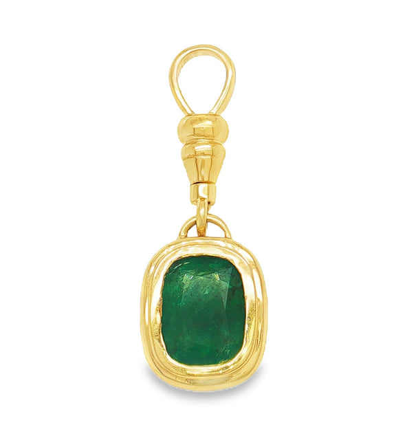 14KT GOLD EMERALD PENDANT