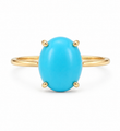 14KT GOLD SLEEPING BEAUTY TURQUOISE RING