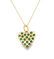 14KT GOLD HEART PENDANT WITH EMERALD