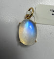 14KT Yellow Gold Oval Cabochon Moonstone Pendant BGD910CB