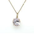 14KT YELLOW GOLD KUNZITE CIRCLE PENDANT
