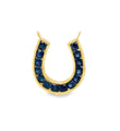 14KT YELLOW GOLD BLUE SAPPHIRE PENDENT