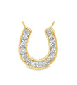 14KT YELLOW GOLD DIAMOND HORSESHOE PENDENT