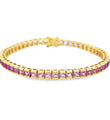 18KT GOLD PINK SAPPHIRE BRACELET