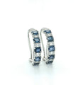14KT GOLD SAPPHIRE AND DIAMONDS EARRING