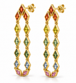 14KT GOLD OMBRE SAPPHIRE EARRINGS