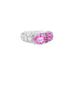 18KT GOLD WHITE AND PINK SAPPHIRE SAPPHIRE RING