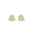 14KT GOLD DIAMOND TRIANGLE EAR STUDS