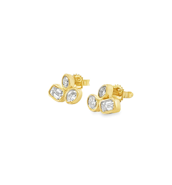 14KT GOLD DIAMOND EARRINGS