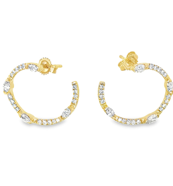 14KT GOLD DIAMOND EARRINGS