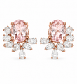 14KT ROSE GOLD MORGANITE AND DIAMONDS EARRING