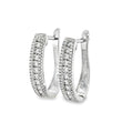 14KT WHITE GOLD DIAMOND HUGGIES