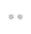 14KT WHITE GOLD DIAMOND FLOWER EARRING