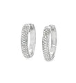 14KT WHITE GOLD DIAMOND HUGGIES EARRINGS