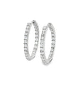 14KT WHITE GOLD DIAMOND HUGGIES EARRINGS