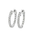 14KT WHITE GOLD DIAMOND HUGGIES EARRINGS