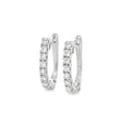 14KT WHITE GOLD DIAMOND HOOP EARRING
