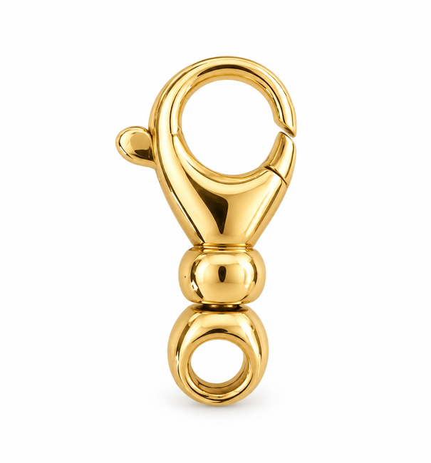 14KT YELLOW GOLD LOBSTER CLASP WITH SWIVEL RING