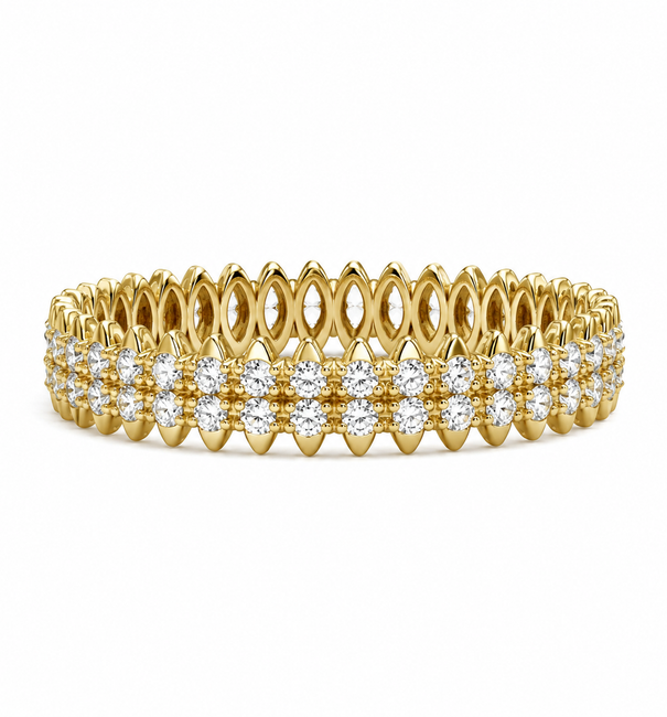14KT YELLOW GOLD DIAMOND ETERNITY RING