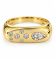 14KT GOLD PEAR SHAPE DIAMOND RING