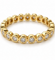 14KT GOLD DIAMOND BEZEL ETERNITY BAND