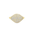 14KT YELLOW GOLD PAVE DIAMOND RING