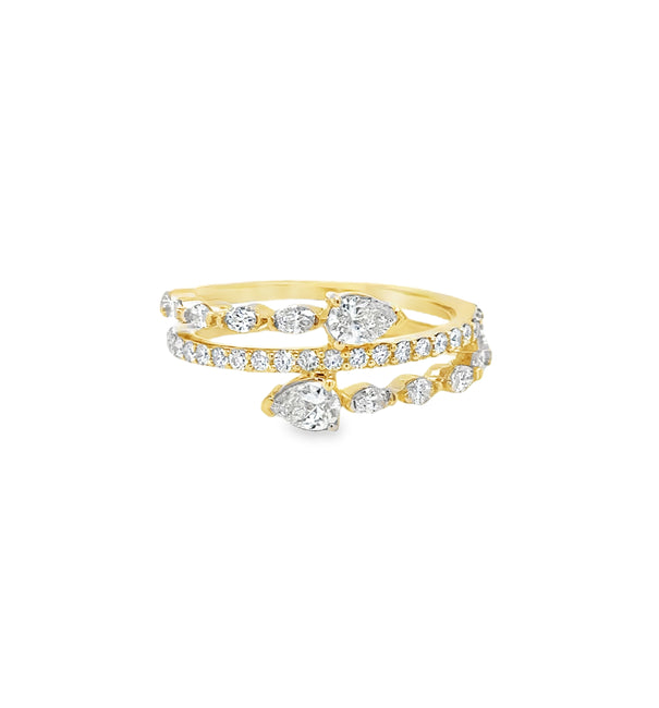14KT YELLOW GOLD DIAMOND RING