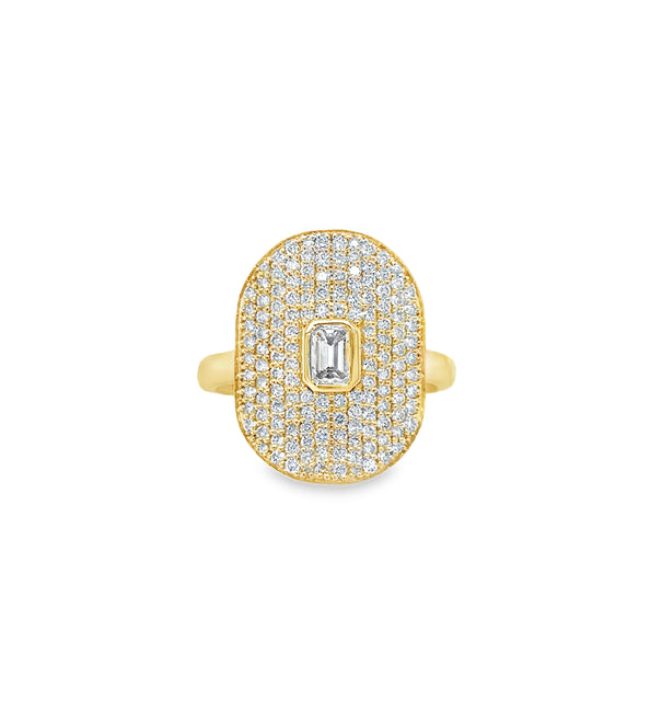 14KT YELLOW GOLD DIAMOND RING