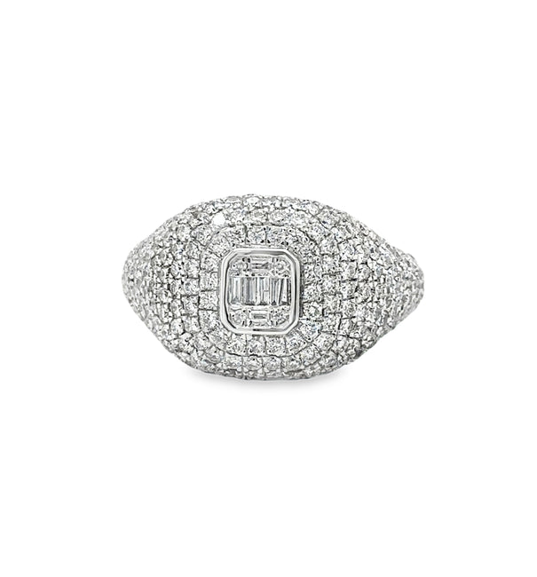 14KT WHITE GOLD DIAMOND RING