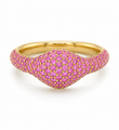 14KT GOLD PINK SAPPHIRE RING