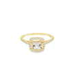14KT DIAMOND MORGANITE RING