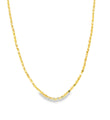 14KT GOLD DIAMOND CUT BALL CHAIN NECKLACE 18