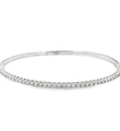 14KT ITALIAN GOLD HALF DIAMOND FLEXIBLE BANGLE