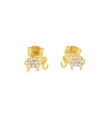 14KT GOLD ELEPHANT DIAMOND EARRING