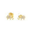 14KT GOLD ELEPHANT DIAMOND EARRING