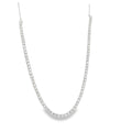 14KT WHITE GOLD DIAMOND BEZEL SET NECKLACE