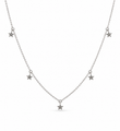 14KT GOLD STAR DIAMOND STATION NECKLACE