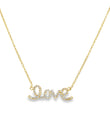 18KT GOLD DIAMOND LOVE NECKLACE
