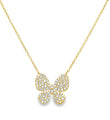 18KT GOLD DIAMOND BUTTERFLY NECKLACE