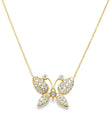 18KT GOLD DIAMOND BUTTERFLY NECKLACE