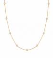 14KT GOLD DIAMOND STATION NECKLACE (1.00 CTS)