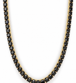 14KT WHITE GOLD BLACK DIAMOND TENNIS NECKLACE