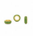 14KT YELLOW GOLD EMERALD RONDELLES