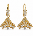 14KT YELLOW GOLD DIAMOND EARRINGS