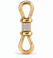 14KT YELLOW GOLD DIAMOND PUSH LOCK