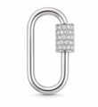 14KT GOLD DIAMONDS CARABINER LOCK PENDANT