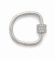 14KT GOLD DIAMONDS CARABINER LOCK PENDANT